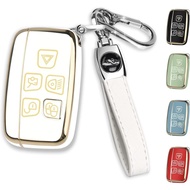 for Land Rover Key Fob Cover with Keychain, Car Key Case Shell Protector 5 Buttons for | Range Rover