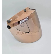 [ VISOR ] BIKKO Helmet Visor with 3 Button Cap SGV KEITH MHR MS88 NS88 APOLO COLOR CAP