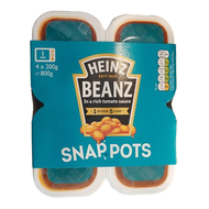 Heinz Beans Snap Pots Baked Beans in Rich Tomato Sauce 800g ถั่วกระป่อง