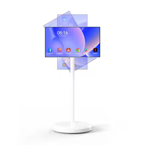 Floor Standing Smart Tv 21.5 Inch 6GB+128GB Touch Screen Display Smart Tv With Build in Battery and 