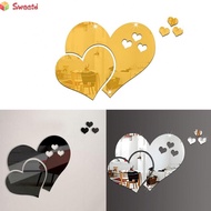 【SWTDRM】Unique and creative mirror sticker for walls love design DIY arts and crafts