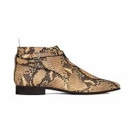CHELSEA Boots Men's Short Boots Martin Boots CHELSEA BOOT British Snake Print Genuine Leather Pointe