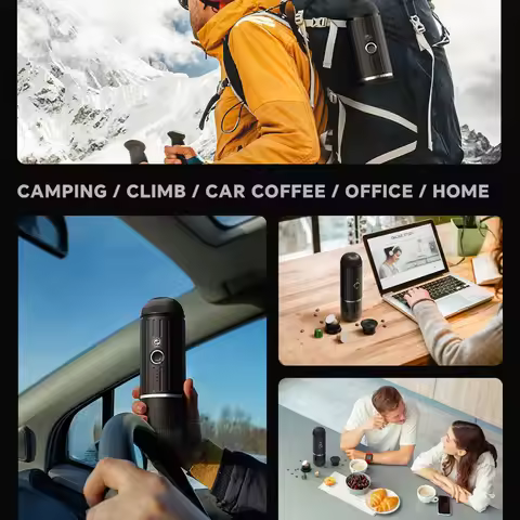 Machine Wireless Coffee Pot Rechargeable Espresso Extraction Coffee Maker for Travel OfficePortable 