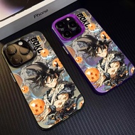 Goku Dragon Ball Silicone Hard Full Package Comic Case Suitable for IPhone 7 8 Plus 11 12 13 14 15 Pro XR X XS Max SE 2020 Anti Drop Mirror Frame Large Hole