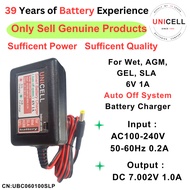 6V 1A battery charger for Wet, AGM, GEL, SLA sealed lead acid battery charger