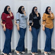 Alo jeans set women's jeans mix combed suit