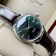 Seiko SRPD37J1 Presage Automatic Cocktail Mockingbird Green Brown Leather Watch