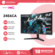 KOORUI 27E6CA 27″ Curved Gaming Monitor – 180Hz, FHD, Adaptive Sync, 99% sRGB, HDMI/DP  / KOORUI 24E