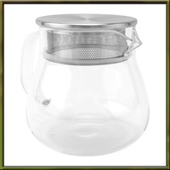 Heat Resistant Coffee Pot Hand Brewing Coffee Pot Steel Cover Transparent Sharing Pot Glass Brewing 