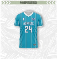Baju Jersey Fantasy NBA Hornets Streetwear Fullprint Gratis Pasang Nama Nomor