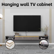 Wall mounted TV cabinet luxurious post-modern tv console cabinet nordic style luxury ultra-thin hanging wall type slotted board wall shelf rock plate pattern hanging cabinet zlx