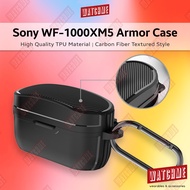 Sony WF-1000XM5 Armor Case, High Quality Carbon Fiber Textured Casing (Protect Cover For WF1000XM5 X