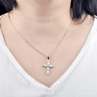 Ins Style Opal Opal Cross Pendant Opal Necklace Jewelry Wholesale Inlaid Opal