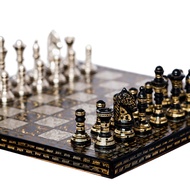 Shyam Antique Creation Collectible Premium Luxury 1FT(12 Inch) Large Brass Solid Metal Chess Set for