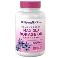 PipingRock Borage Oil (GLA), 1000 mg, 120 Quick Release Softgels