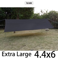 Camping Flysheet 4x6 Silver Coating 4x6m Waterproof Oxford Tent Tarp Large Flysheet Big Fly Sheet 4x