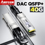 AMPCOM 40G QSFP+ DAC Passive Direct Attach Copper Twinax Cable for Cisco Mikrotik Ubiquiti Meraki