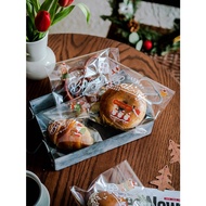 Transparent bread bag croissant bagel toast cake self adesive packaging 10PCS