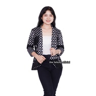 felicitybatik - Bolero Outer Batik Simple Blazer Batik Wanita Rompi Atasan Couple Kemeja Pria [ gunu