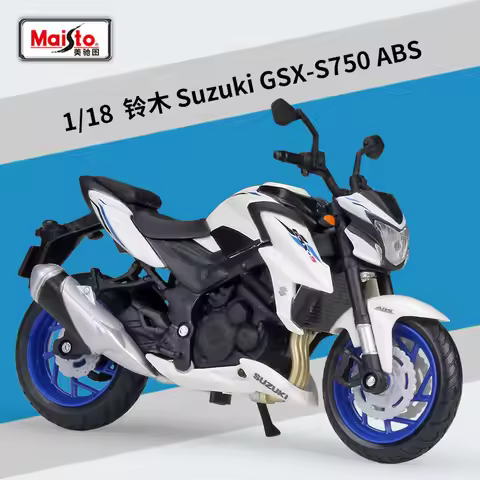 Maisto 1:18 Suzuki Gsx-s750 Abs Simulated Alloy Motorcycle Model With Base