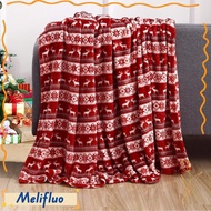 MELIFLUO Sofa Blanket, Elk Snowflake Washable Cosy Snuggle Blanket,  Flannel Soft Winter Warm Christ
