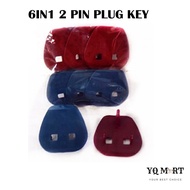 6IN1 2 Pin Plug Key/ Pvc Plug Key/ 2Pin Converter