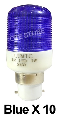 LUMIC B22 1W 12LED SLE DIM BULB (BLUE) X 10PCS