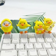 A Set 6pcs Keycaps Personalized Yellow Duck Keycaps Handmade Keycap For Cross Axis Keyboard