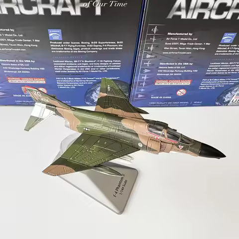 1/144 Scale US F-4 Phantom II Carrier-Based Fighter Jet F4 Camouflage Diecast Finished Military Plan