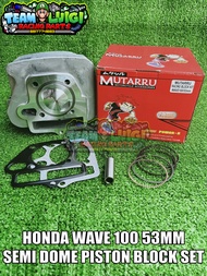 MUTARRU HONDA WAVE 100 53MM SEMI DOME PISTON BLOCK SET