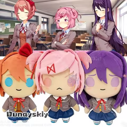 Sayori Natsuki Yuri Cosplay{Anna zhang Online}Anime Horror Galgame Club Costume Kawaii 25cm Furry Nu