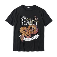 Men's cotton T-shirt Funny Snakes With Ball Python Hognose Snake Carpet Jungle Tshirts for Men 2023 