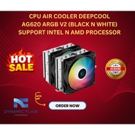 CPU Air Cooler DEEPCOOL AG620 ARGB V2 (Black & White) Support Processor Intel & AMD