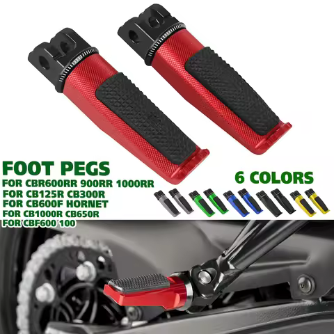 For Honda CBR250R CB600F HORNET CBF 600 CBR600 900 1000RR Front Foot Pegs Padel Footrests CB125R CB3