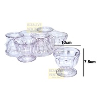 (8oz)Transparent Plastic Dessert Bowl | Cawan Cendol | Ice Cream Bowl | Yogurt Bowl | Gelas Aiskrim 