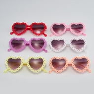 Fashion Heart-Shape Sunglasses For Kids Retro Cute Pink Cartoon Sun Glasses Frame Girls Boys Baby Ch