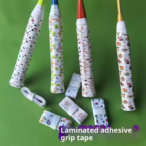 【MK】1Pcs Sweat-Absorbent Non-Slip PU Handle Grip Tape Cartoon Design Tennis Overgrip For Badminton/S