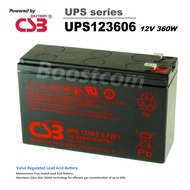 CSB UPS123606 12V 360W Maintenance Free Rechargeable AGM Sealed Lead Acid SLA VRLA Battery