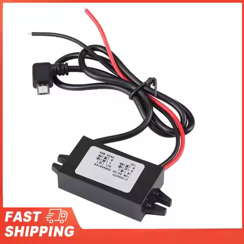 DC-DC 12V to 5V 3A Micro USB Converter Voltage Step Down Regulator for Car Smartphone Car Voltage Co