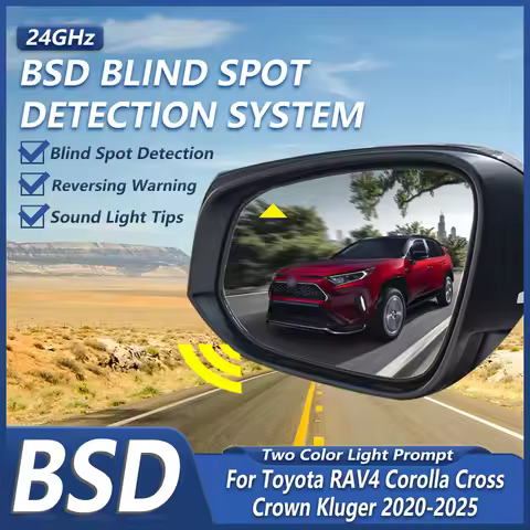 Blind Spot Detection BSD BSM BSA Lane Change Assist Car Mirror For Toyota RAV4 Corolla Cross Crown K