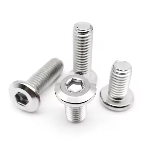 M2 M2.5 M3 M4 M5 M6 M8 Large Flat Hex Hexagon Socket Allen Head Connect Joint Bolt Furniture Rivet S