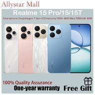 Realme 15 Pro 15 15T Smartphone Snapdragon 7 Gen 4 Dimensity 7300+ 6400 Max 7000mAh 80W