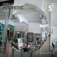 Irregular Mirror DIAMOND Aesthetic Mirror DIAMOND Bedroom Mirror 43 x 53