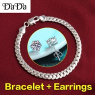 100% Original 925 Sterling Silver Bracelet Mens 5MM Sideways Whip Jewelry for Gifts for Friends Hypo