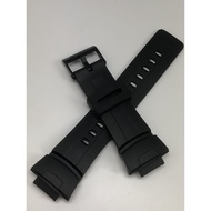 PU AW591 black watch band replacement 16mm for Casio G-Shock model AWG-M100A, AW-590/591, G-7700