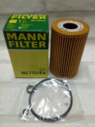 กรองน้ำมันเครื่อง BMW Series 5  E34 ( 1988 - 1996 ) รุ่น  518i  Oil Filter Mann HU 715/4x / HU715/4x