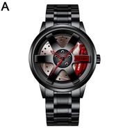 Korean Sports Car Watches Wheel Design Alloy Rim Hub Wheel Wristwatch Watch Mens Watch Racing Person