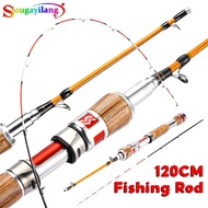 Sougayilang ML 1.2m 2 Piece High Carbon Ultralight Spinning Fishing Rod Portable Travel Fishing Gear