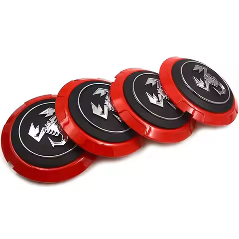4Pieces Hubcap Wheels Centre Hub Caps Set for Fiat 500 OD 133MM Scorpion Wheel Covers Wheel Center S
