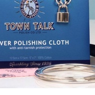 Original Town Talk Polish - Anti Varnish SILVER Polishing Cloth silver Polishing Cloth